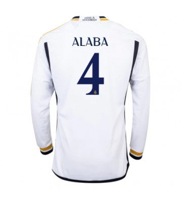 Maillot de foot Real Madrid David Alaba #4 Domicile 2023-24 Manche Longue